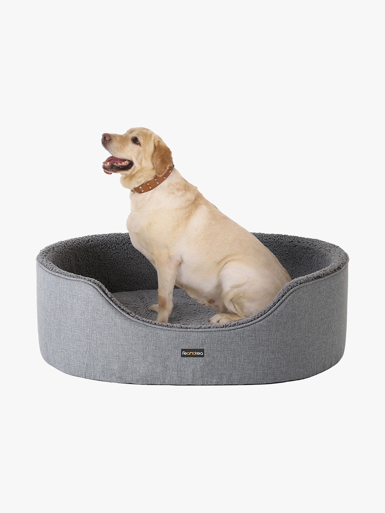 Hondenbed Met Wendekussen XL - Wasbare Kussenhoes - Pluche En Linnenlook