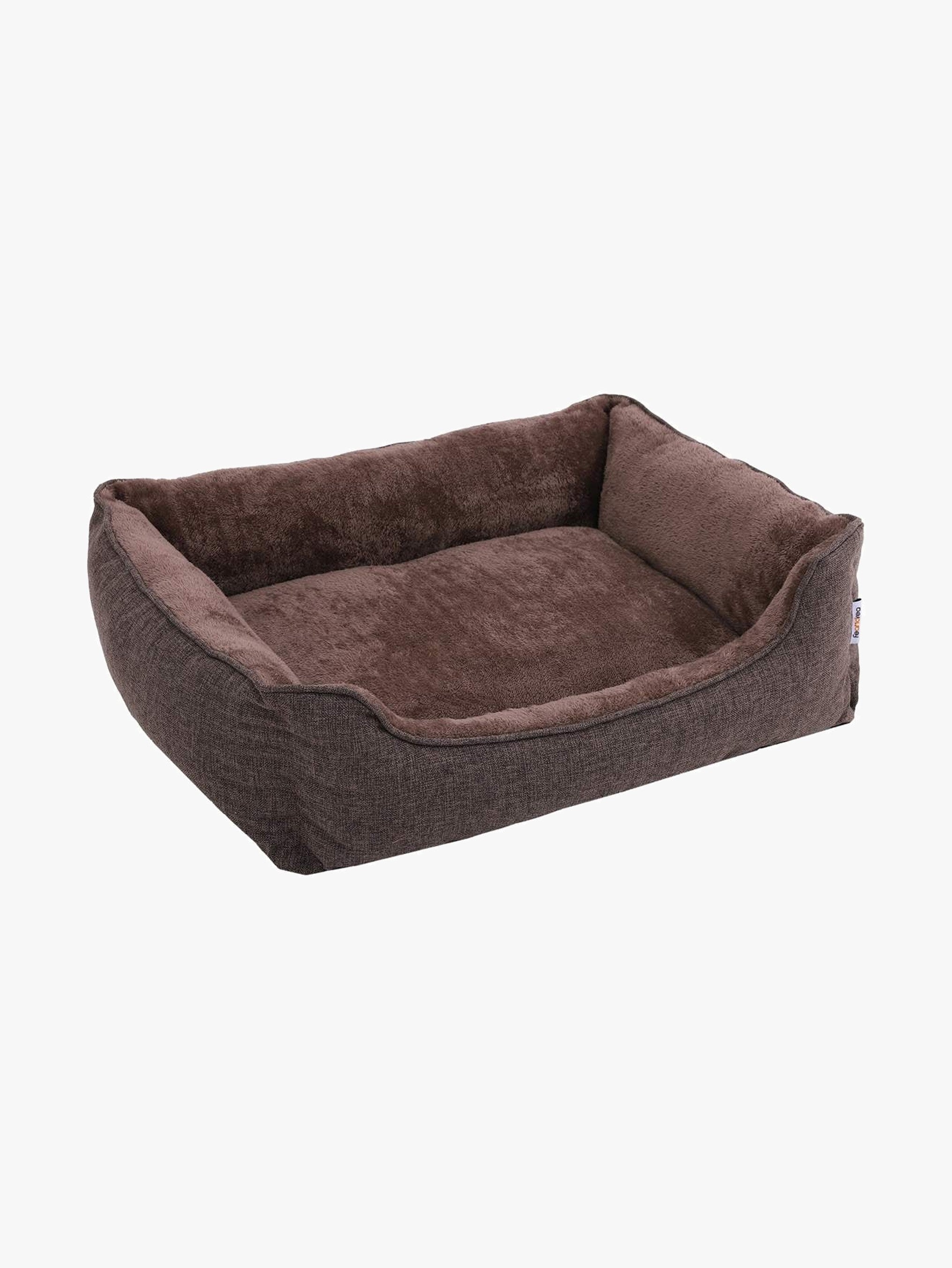 Wasbaar Hondenbed Met Antiallergeen Pluche - Afneembare Hoes - Voor Middelgrote Honden